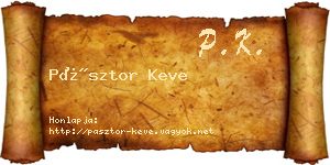 Pásztor Keve névjegykártya